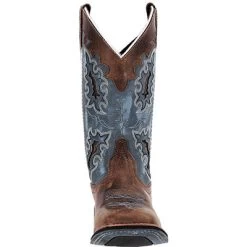 Laredo Women's Brown And Denim Blue Square Toe Boots -Ariat Store 01 5666 BN102 big a87140dd a55b 45f9 89ab ff16ea942c68
