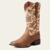 Ariat Women's Brown/Camo Patriotic Boots