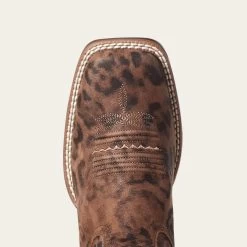 Ariat Women's Primetime Leopard Square Toe Western Boots -Ariat Store 10035935 toe warm