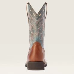 Ariat Women's Delilah Brown And Teal Square Toe Boots -Ariat Store 10042420 heel warm