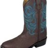 Toddler's Monterey Brown Turquoise Stitched Boots