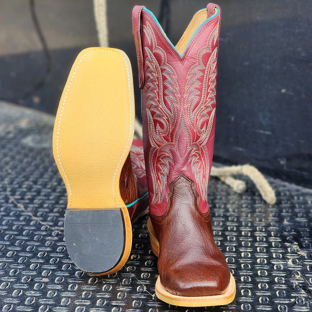 Fenoglio Smooth Ostrich W/ Cabernet Tops 3 Fenoglio Smooth Ostrich W/ Cabernet Tops - Image 3