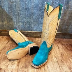 Olathe Wyoming Teal Roughout Boots -Ariat Store 256600 3