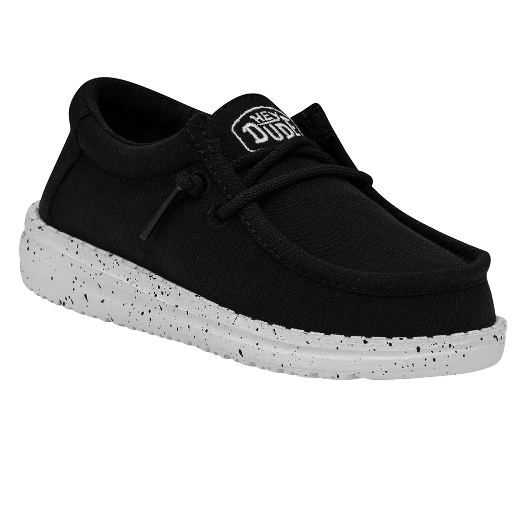 Heydude Hey Dude Wally Toddler Slub Canvas Black 7 Heydude Hey Dude Wally Toddler Slub Canvas Black - Image 7
