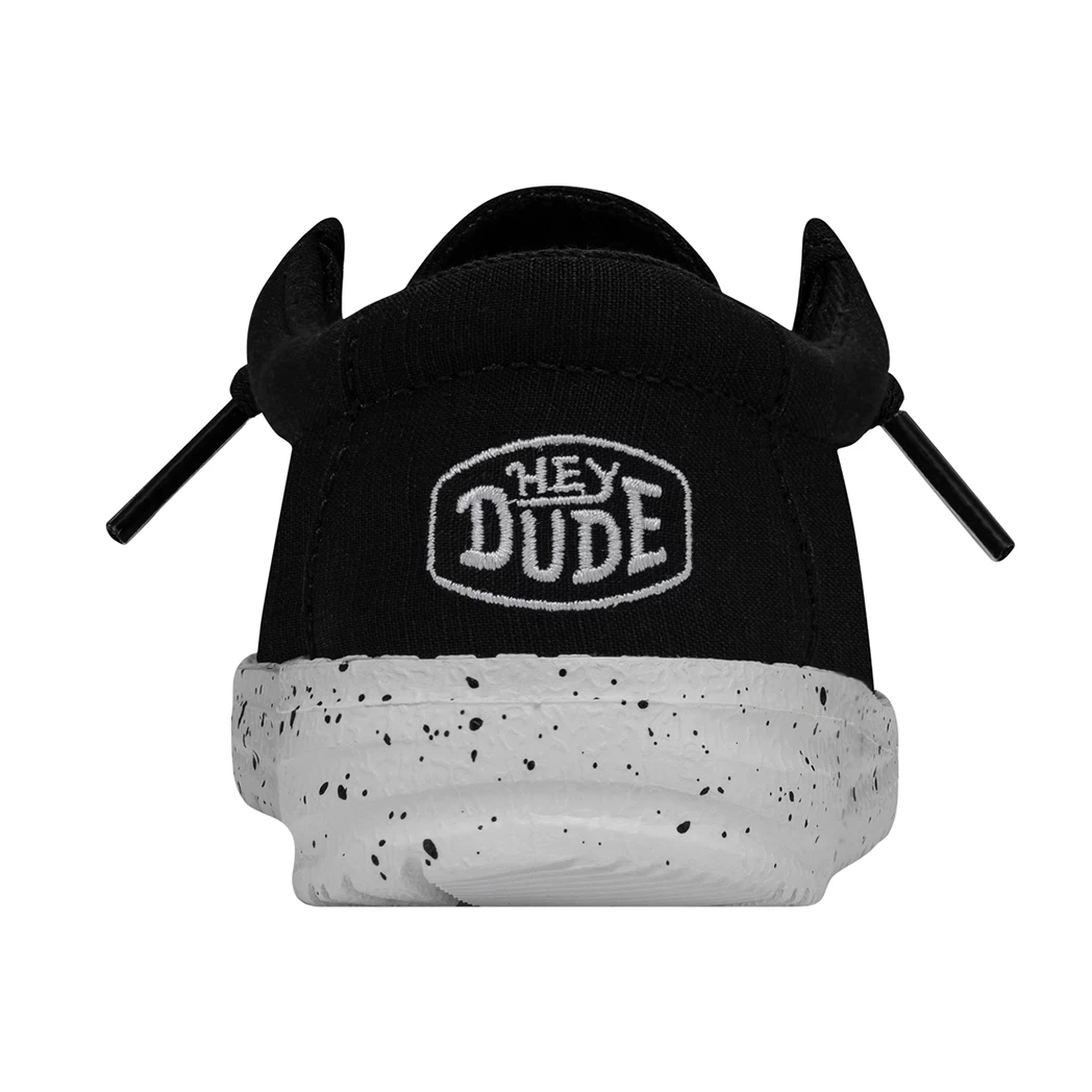Heydude Hey Dude Wally Toddler Slub Canvas Black 8 Heydude Hey Dude Wally Toddler Slub Canvas Black - Image 8