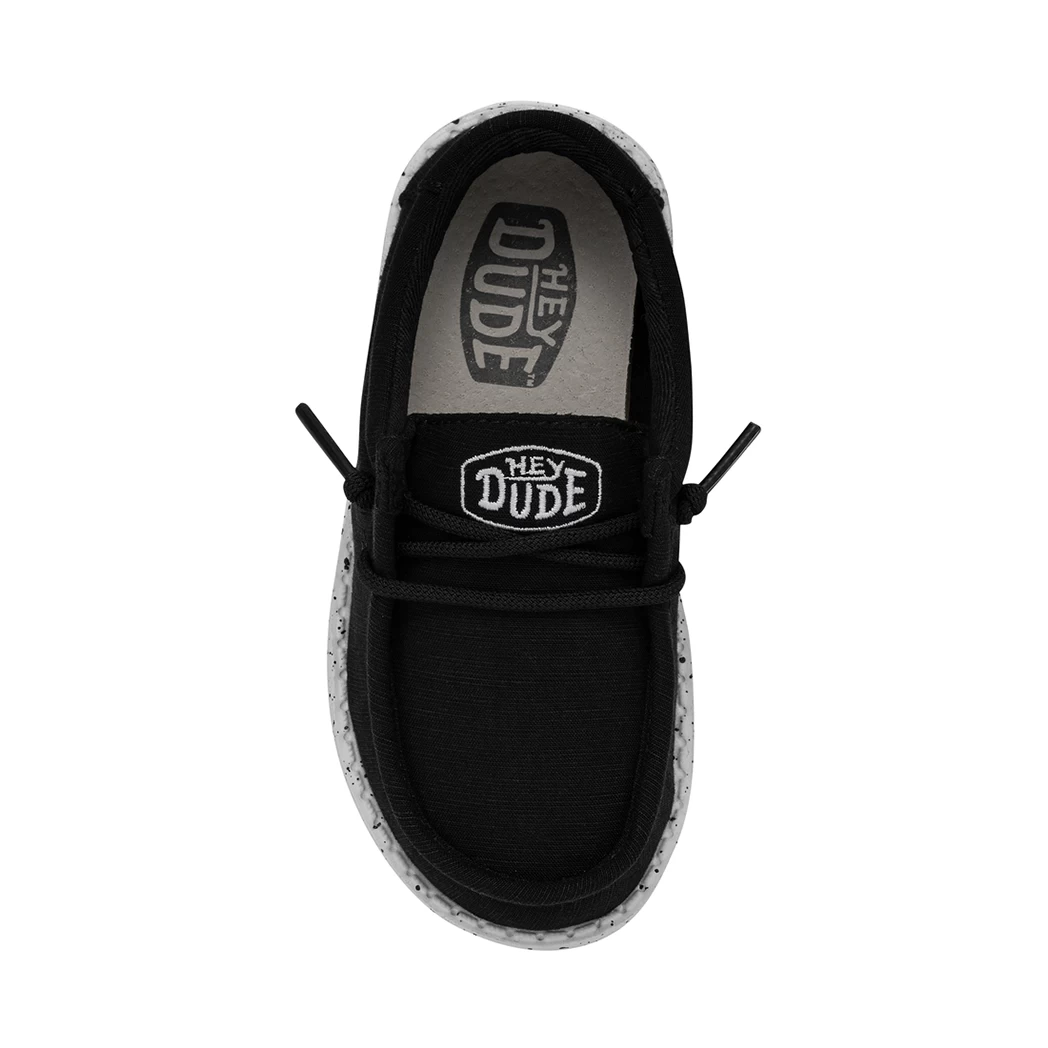 Heydude Hey Dude Wally Toddler Slub Canvas Black 5 Heydude Hey Dude Wally Toddler Slub Canvas Black - Image 5