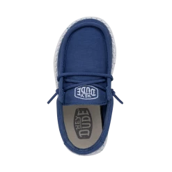 Heydude Hey Dude Wally Toddler Slub Canvas True Blue 11 Heydude Hey Dude Wally Toddler Slub Canvas True Blue -Ariat Store 40029 428 WALLYTODDLERSLUBCANVAS TRUEBLUE LEFTTOP