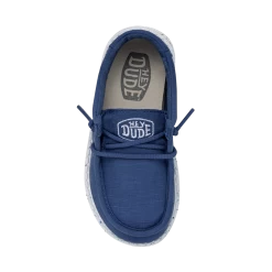 Heydude Hey Dude Wally Toddler Slub Canvas True Blue 13 Heydude Hey Dude Wally Toddler Slub Canvas True Blue -Ariat Store 40029 428 WALLYTODDLERSLUBCANVAS TRUEBLUE RIGHTTOP