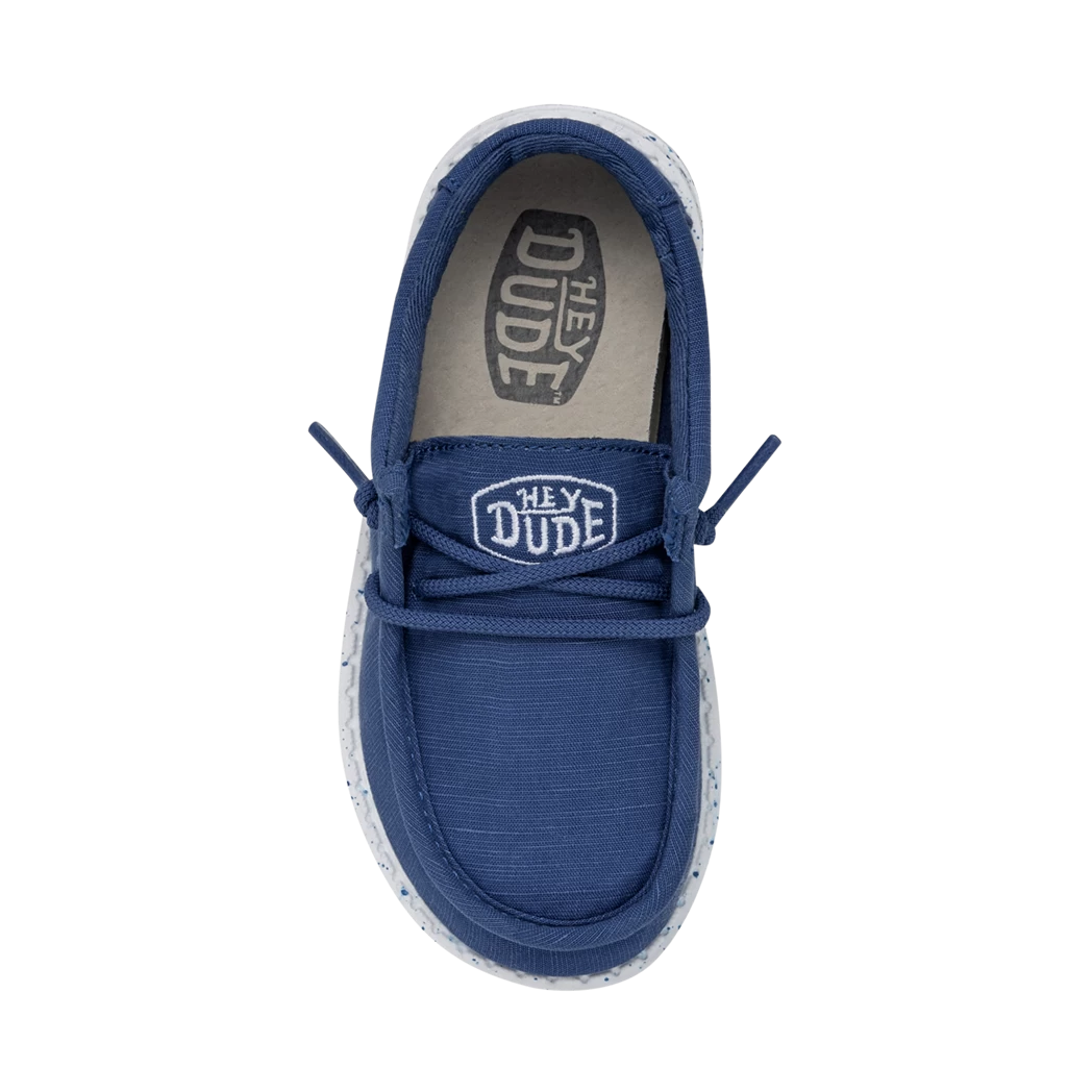Heydude Hey Dude Wally Toddler Slub Canvas True Blue 5 Heydude Hey Dude Wally Toddler Slub Canvas True Blue - Image 5