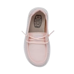 Heydude Hey Dude Wendy Toddler Slub Canvas Pink -Ariat Store 40144 680 WENDYTODDLERSLUBCANVAS PINK RIGHTTOP