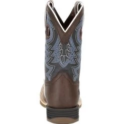 Durango Little Kid's Blue And Brown Square Toe Boot -Ariat Store DBT0218C 4 LARGE 81359160 1164 47a9 a39c 6a4db6ac265d
