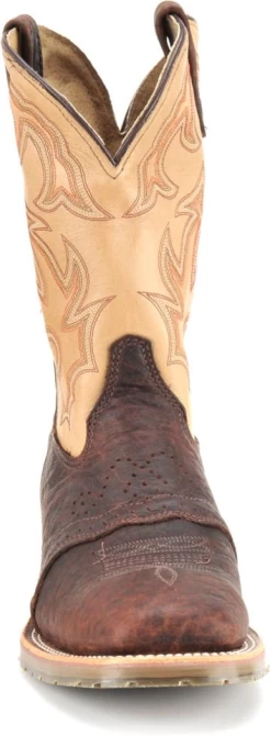 Double H Men's Graham Bison & Taupe Steel Toe Wide Square Toe Roper -Ariat Store DH5305 500xauto Toe