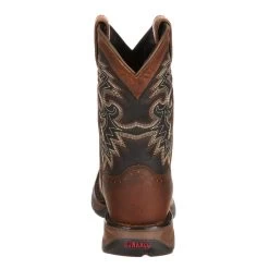 Durango Kids Tan & Black Square Toe Boot -Ariat Store DWBT049 back