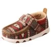 Twisted X Red And Brown Aztec Infant Moccasins