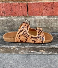 American Darling Tooled Double Buckle Sandals -Ariat Store IMG 4641