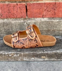 American Darling Tooled Double Buckle Sandals -Ariat Store IMG 4642