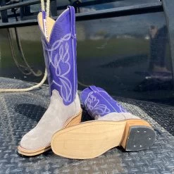 Olathe Grey And Purple Smoked Bacon Boots 11 Olathe Grey And Purple Smoked Bacon Boots -Ariat Store IMG 6164