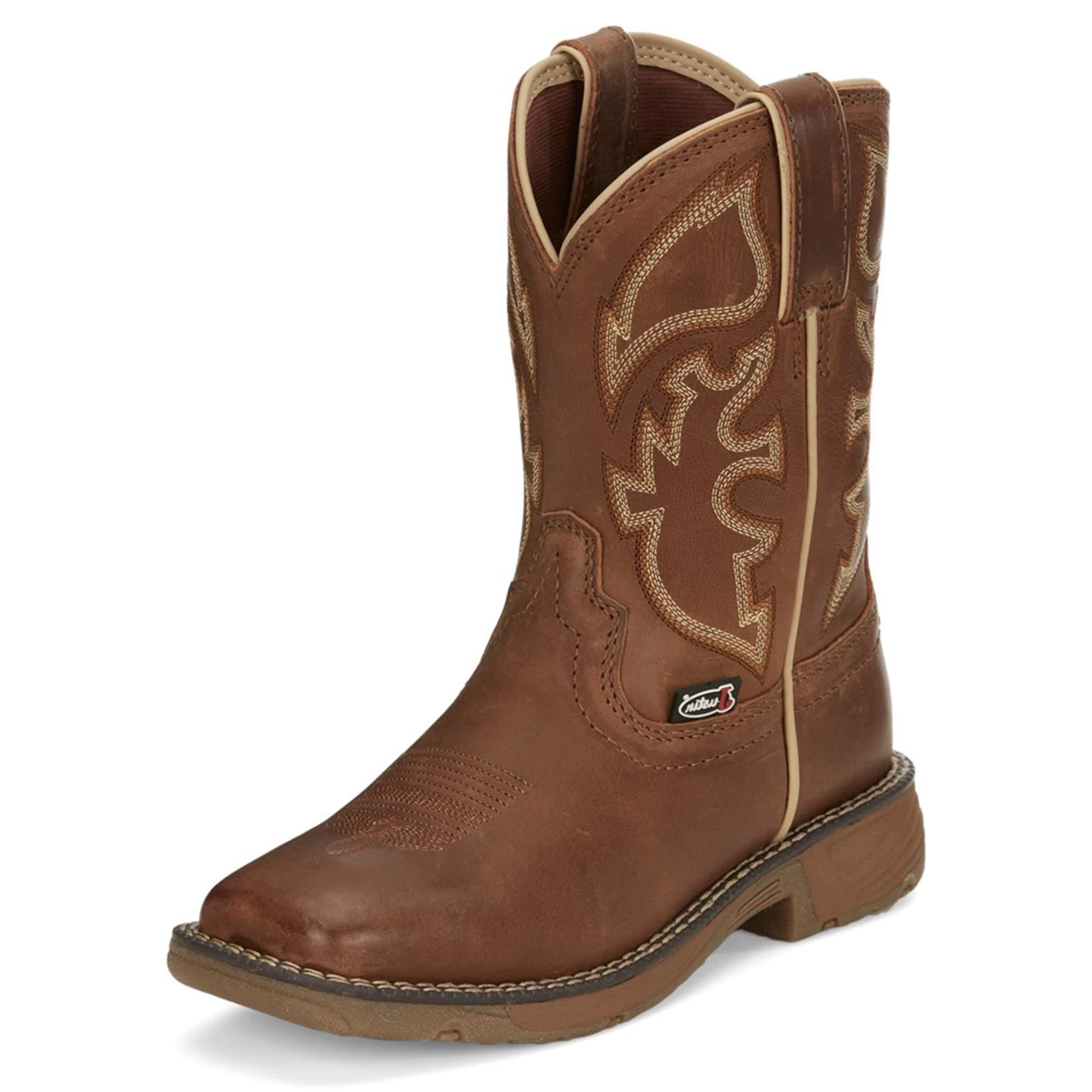 Justin Kids Rush Junior Brown Western Boot 1 Justin Kids Rush Junior Brown Western Boot