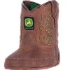 Dan Post Infant Brown Green Stitched Popper Boots