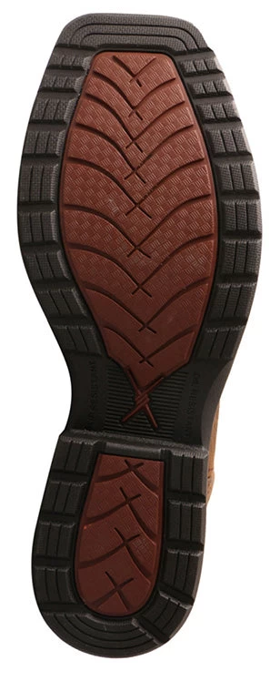 Twisted X Men's Dark Brown And Tan Square Toe Boot 4 Twisted X Men's Dark Brown And Tan Square Toe Boot - Image 4