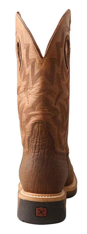 Twisted X Men's Dark Brown And Tan Square Toe Boot 3 Twisted X Men's Dark Brown And Tan Square Toe Boot - Image 3