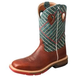 Ariat Store 16 Twisted X Cognac Green Top Alloy Work Boot-Square Toe