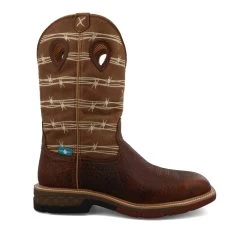 Twisted X Rustic Brown/Lion Tan Alloy Square Toe -Ariat Store MXBAW05 04