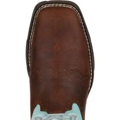 Durango Women's Brown And Powder Blue Square Toe -Ariat Store RD3471 6 LARGE 50bc3ea5 50a9 4494 895b cd22209ae2d1