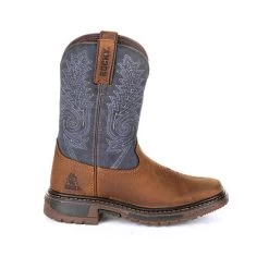 Rocky Boots Rocky Big Kid's Brown And Blue Square Toe Boot -Ariat Store RKW0255C profile b9676cfb 2cc6 485c b695 e5c060ee9d0c