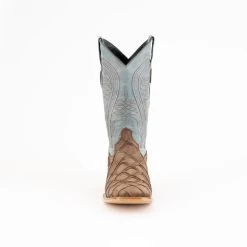 Ferrini Brown & Blue Pirarucu Print Square Toe -Ariat Store Screenshot2023 01 25130050