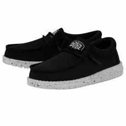 Heydude Hey Dude Wally Youth Slub Canvas Black