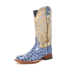 Tanner Mark Women's Blue Ostrich/ Bone Top Square Toe Boots -Ariat Store Screenshot2023 05 31100434