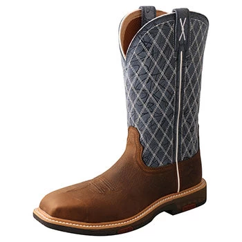Twisted X Brown And Blue Composite Toe Boots 1 Twisted X Brown And Blue Composite Toe Boots