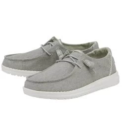 Heydude Hey Dude Youth Wendy Chambray Braid Grey Shoe