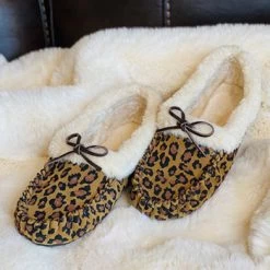 Leopard Moccasin Slippers