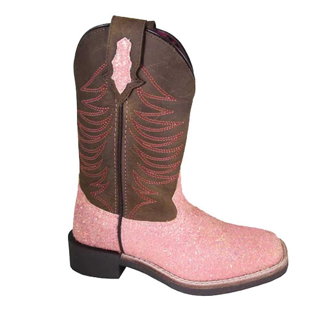 Youth Girl's Ariel Pastel Glitter Square Toe Boots 2 Youth Girl's Ariel Pastel Glitter Square Toe Boots - Image 2