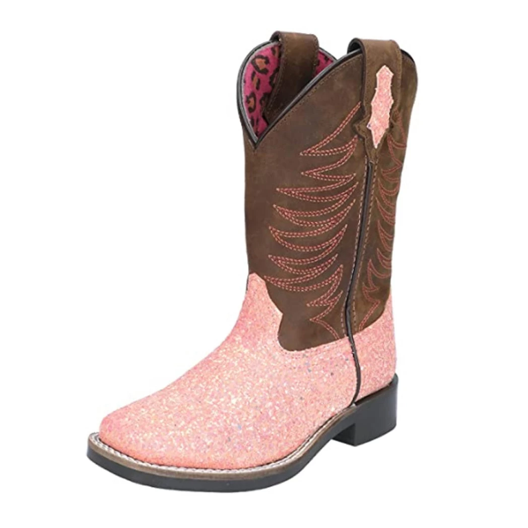 Girl's Ariel Pastel Glitter Square Toe Boots 1 Girl's Ariel Pastel Glitter Square Toe Boots