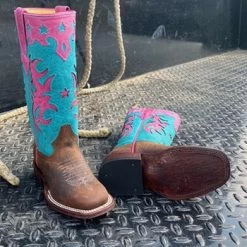 Macie Bean Pink & Turquoise Mad Dog Tall Boots 8 Macie Bean Pink & Turquoise Mad Dog Tall Boots -Ariat Store mk1