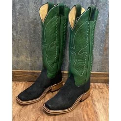 Olathe Black And Jade Hippo Boots