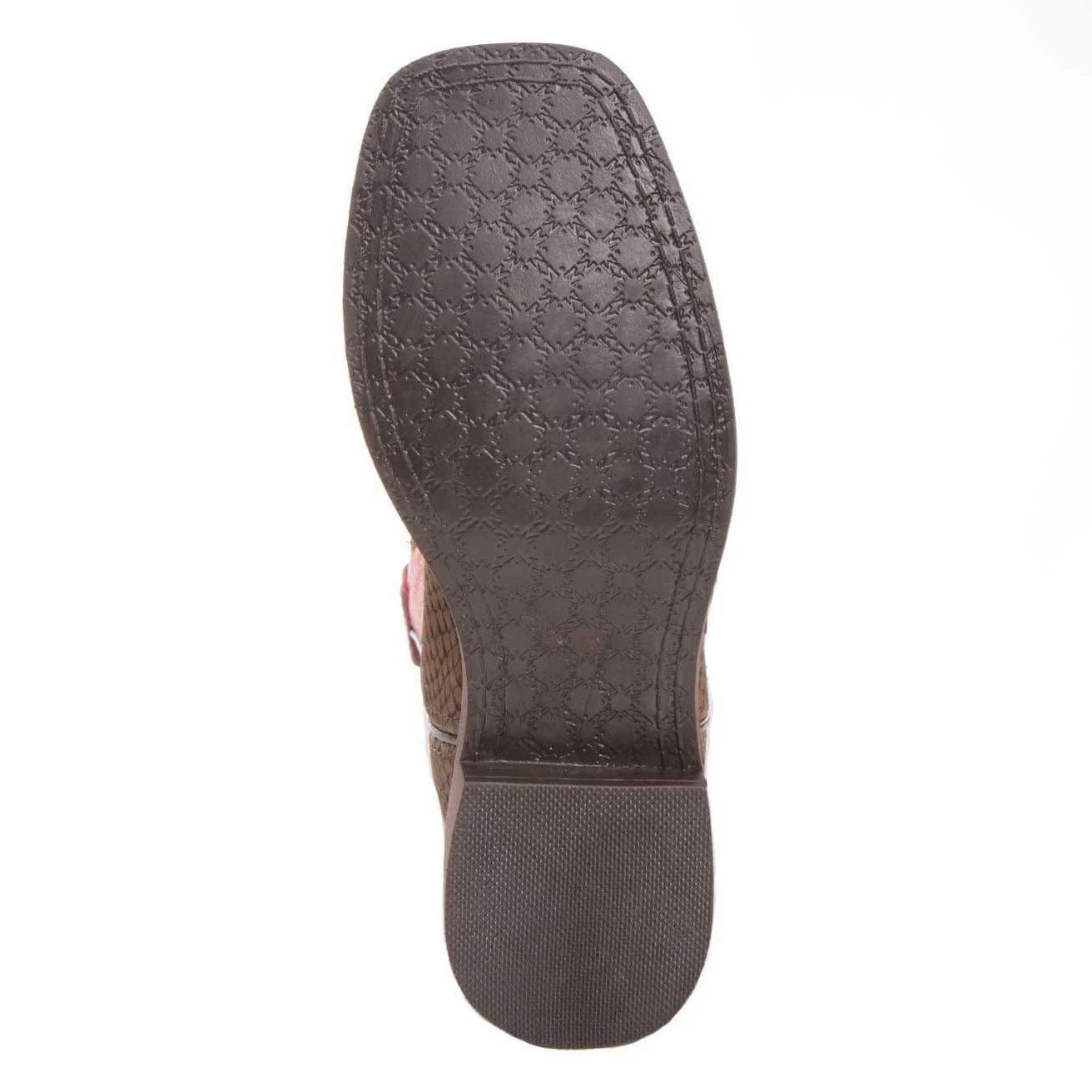 Kid's Brown Viper And Red Square Toe Boots 4 Kid's Brown Viper And Red Square Toe Boots - Image 4