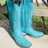 Tanner Mark Women's "Addy" Turquoise Square Toe Boot